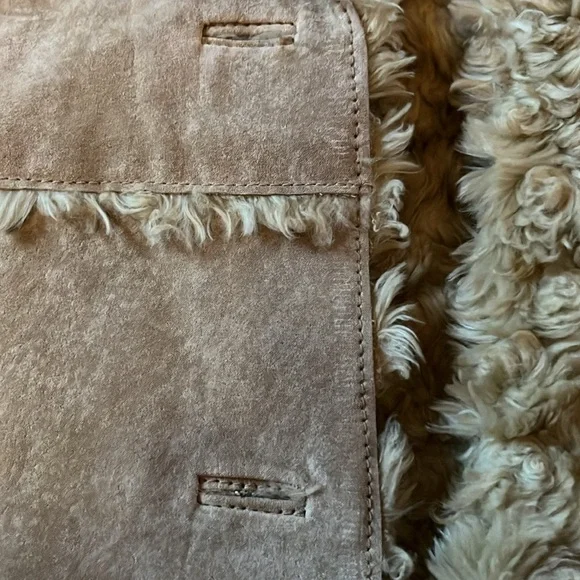 Lane Bryant Penny Lane Jacket Tan/Cream Leather Distressed Size 18/20 - Picture 8 of 16